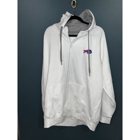 NWT Men's Antigua White Buffalo Bills Victory Full-Zip Hoodie, Men's 2XL - Picture 2 of 5